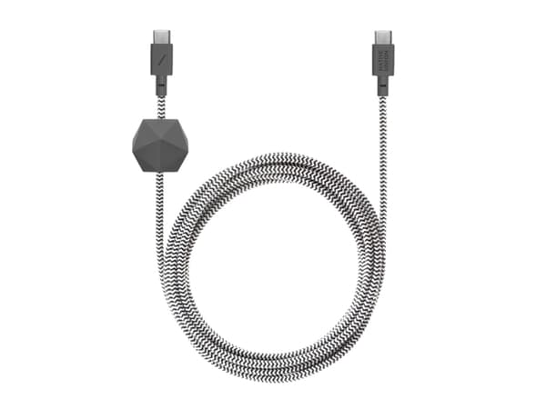 Native Union Anchor, 1,8 m, USB C, USB C, Svart, Vit