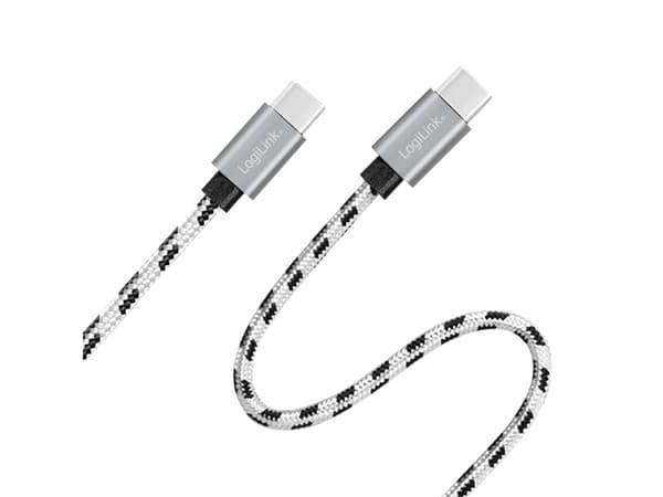 LogiLink CU0200, USB C, USB C, USB 2.0, 0,48 Gbit/s, musta, valkoinen