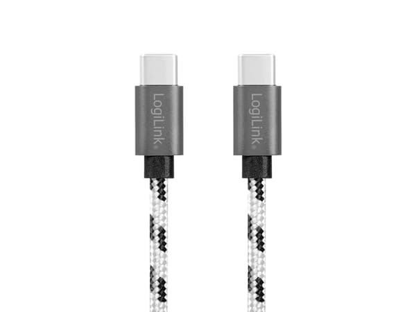 LogiLink CU0200, USB C, USB C, USB 2.0, 0,48 Gbit/s, musta, valkoinen