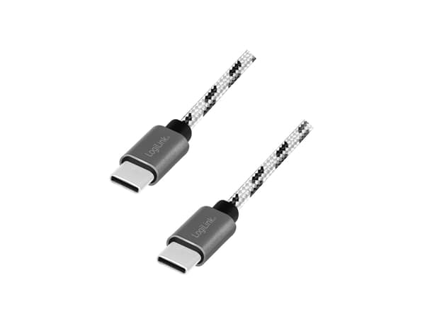LogiLink CU0200, USB C, USB C, USB 2.0, 0,48 Gbit/s, musta, valkoinen