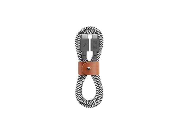 Native Union BELT-C-ZEB-2-NP, 1,2 m, USB C, USB C, Sort, Hvit