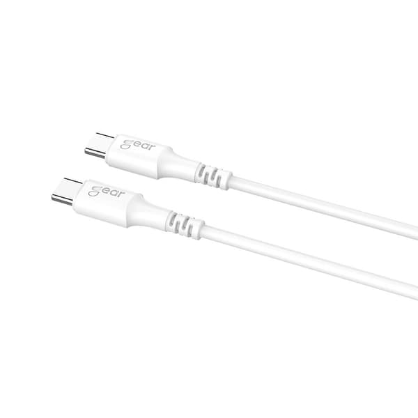 Gear Opladningskabel USB-C til USB-C 2.0 0,5 m Hvid