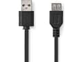Miniatyrbild 3 av 3: Nedis CCGL60010BK10, 1 m, USB A, USB A, USB 2.0, 0,48 Gbit/sek, Sort