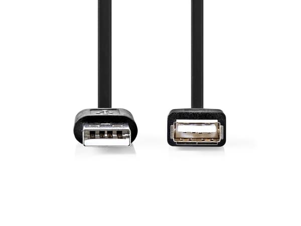 Nedis CCGL60010BK10, 1 m, USB A, USB A, USB 2.0, 0,48 Gbit/sek, Sort