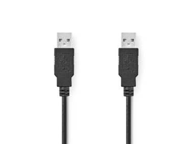 Nedis CCGL60000BK10, 1 m, USB A, USB A, USB 2.0, 0,48 Gbit/sek, Sort