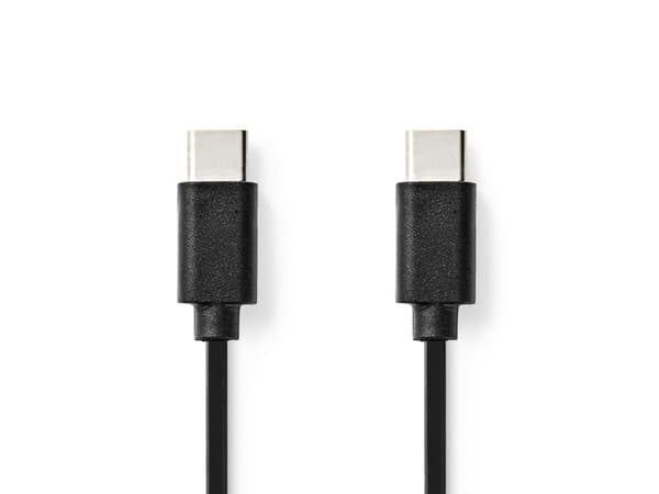 Nedis CCGL60700BK10, 1 m, USB C, USB C, USB 2.0, 0,48 Gbit/sek., Lajittelu