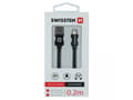 Miniatyrbilde 2 av 3: Swissten 71523101, 0,2 m, USB A, Lightning, Hankjønn, Hankjønn, Sort