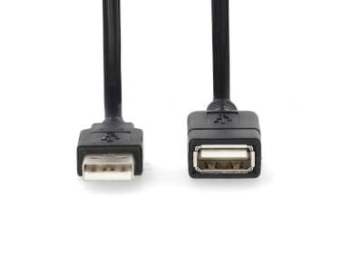 Nedis CCGL60000BK30, 3 m, USB A, USB A, USB 2.0, 0,48 Gbit/sek, Sort