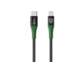 Miniatyrbilde 5 av 5: MicroConnect - Lightning-kabel - 24 pin USB-C hann til Lightning hann - 2 m - svart, grønn - Smart Charge