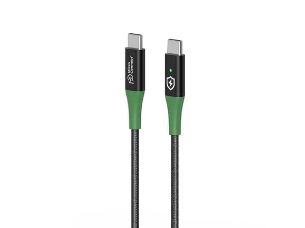 Microconnect MC-SMART USB-C-C-02, 2 m, USB C, USB C, USB 2.0, 0,48 Gbit/s, Svart, Grön