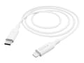 Miniatyrbilde 1 av 4: Hama - Lightning-kabel - 24 pin USB-C hann til Lightning hann - 1 m - hvit