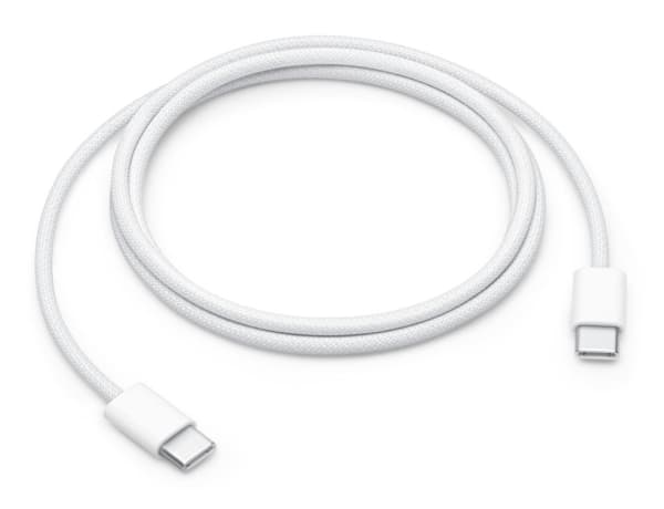 Apple - USB-kabel - 24 pin USB-C (hane) till 24 pin USB-C (hane) - USB 2.0 - 1 m - USB Power Delivery (60W)