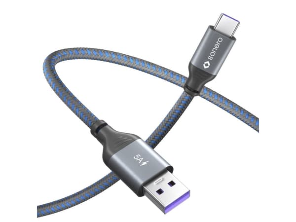 sonero SPC-U110-015, 1,5 m, USB C, USB A, USB 2.0, 0,48 Gbit/s, Blå, Grå