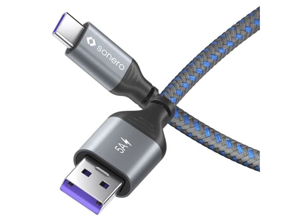 sonero SPC-U110-015, 1,5 m, USB C, USB A, USB 2.0, 0,48 Gbit/s, Blå, Grå