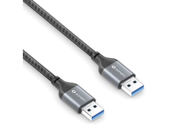 sonero SPC-U050-010, 1 m, USB A, USB A, USB 3.2 Gen 1 (3.1 Gen 1), 5 Gbit/s, Svart, Grå