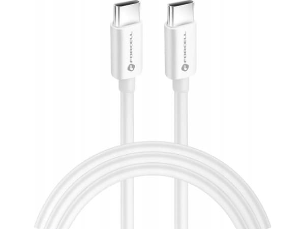 Kabel USB ForCell FORCELL F-ENERGY C339 kabel Typ C do Typ C PD QC4.0 5A 100W 2 m biały