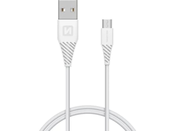 Swissten 71504300, 1,5 m, USB A, Micro-USB B, USB 3.2 Gen 1 (3.1 Gen 1), Vit