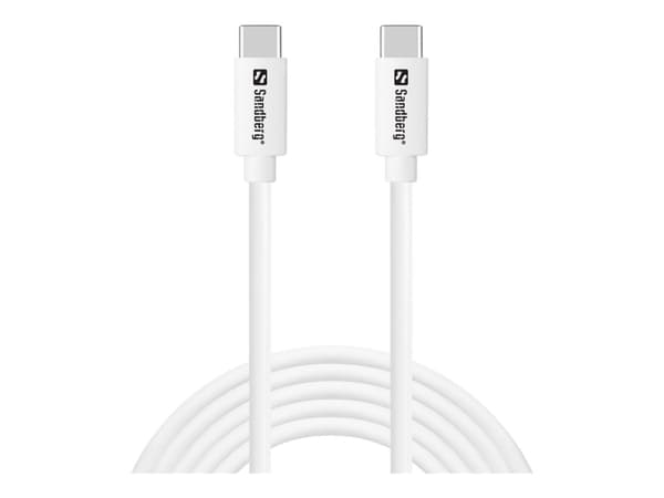 Sandberg Saver - USB-kaapeli - 24-nastainen USB-C (han) til 24-nastainen USB-C (han) - 2 m - USB Power Delivery (65 W)