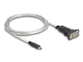 Miniatyrbild 3 av 5: Delock - USB-/seriell kabelsats - 24 pin USB-C (hane) till DB-9 (hane) - USB 2.0 / EIA-422/485 - 5 V - 1 m - tumskruvar - transparent