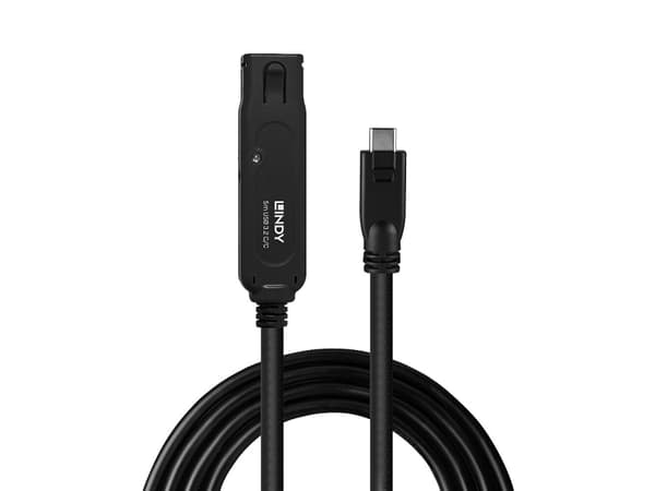 Lindy 43405, 5 m, USB C, USB C, USB 3.2 Gen 2 (3.1 Gen 2), 10 Gbit/s, Svart