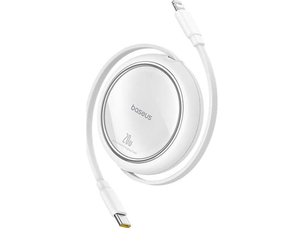 USB-kabel Baseus Free2Pull USB-C till iP 20W 1m (vit)