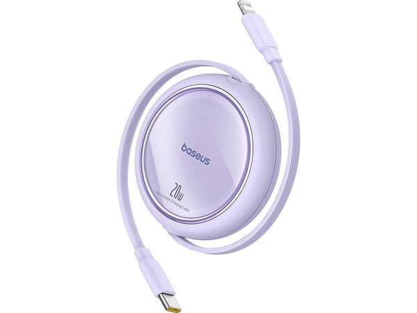 USB-kaapeli Baseus Free2Pull USB-C to iP 20W 1m (violetti)