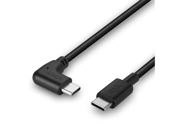 Lindy 32004, 0,5 m, USB C, USB C, USB 2.0, Sort