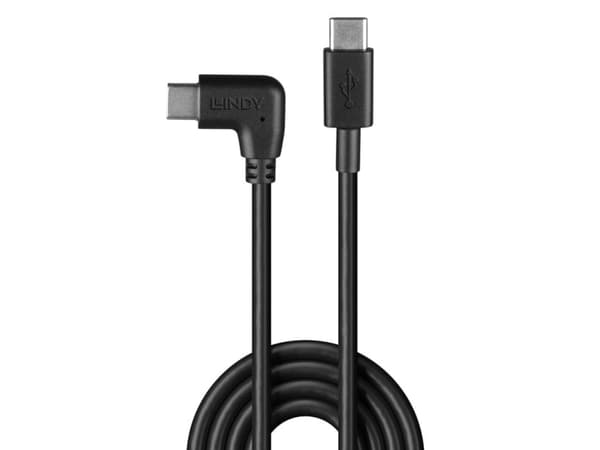Lindy 32004, 0,5 m, USB C, USB C, USB 2.0, Sort
