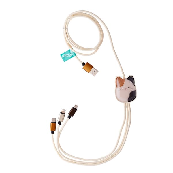 Squishmallows Chargercable 1.2m Cam 3in1 USB-C/Micro/Lightning