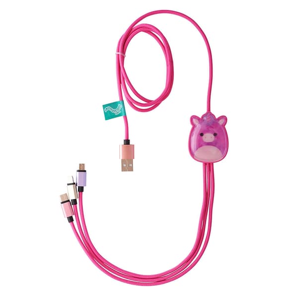 Squishmallows Latausjohto 1.2m Lola 3in1 USB-C/Micro/Lightning