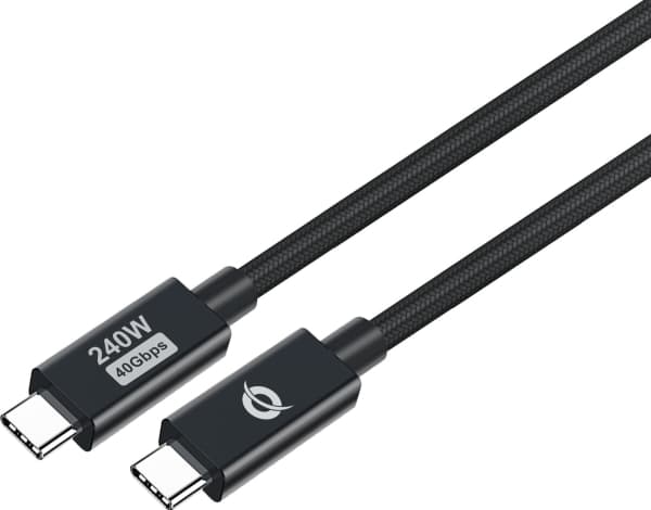 Conceptronic ETTA04B12, 1,2 m, USB C, USB C, USB4 Gen 3x2, 40 Gbit/s, Svart