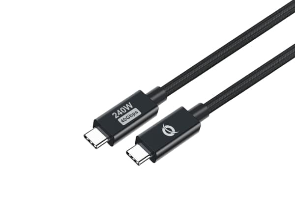 Conceptronic ETTA04B12, 1,2 m, USB C, USB C, USB4 Gen 3x2, 40 Gbit/s, Svart