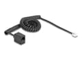 Miniatyrbild 1 av 3: Delock - Telefonkabel - RJ-11 (hane) till RJ-45 (hona) - 3 m - lindad - svart