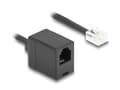 Miniatyrbild 2 av 3: Delock - Telefonkabel - RJ-11 (hona) till RJ-11 (hane) - 3 m - lindad - svart