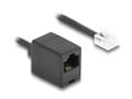 Miniatyrbild 2 av 3: Delock - Telefonkabel - RJ-11 (hane) till RJ-45 (hona) - 2 m - 4.8 mm - lindad, guldpläterade kontakter - svart