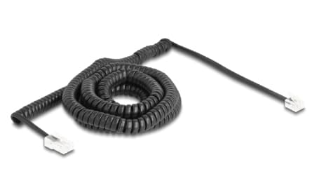 Delock - Telefonkabel - RJ-11 (hane) till RJ-45 (hane) - 10 m - lindad - svart