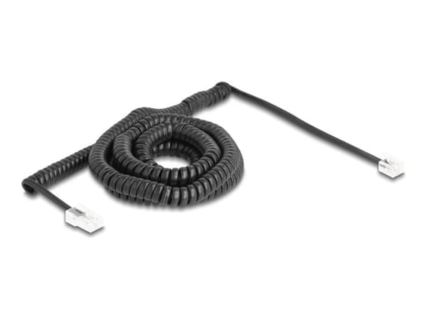 Delock - Telefonkabel - RJ-11 (hane) till RJ-45 (hane) - 10 m - lindad - svart
