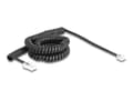 Miniatyrbild 1 av 3: Delock - Telefonkabel - RJ-45 (hane) till RJ-11 (hane) - 5 m - lindad - svart