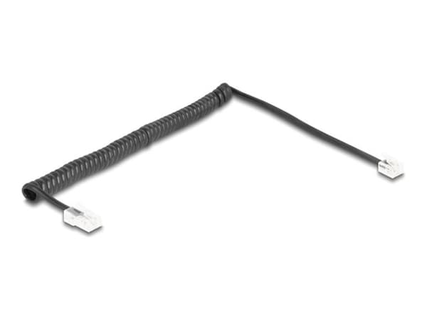 Delock - Telefonkabel - RJ-45 (hane) till RJ-11 (hane) - 2 m - lindad - svart