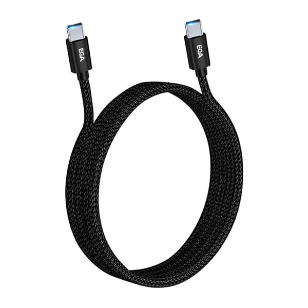 Hurtiglading USB-C til USB-C 6A 240W, 2 m, svart