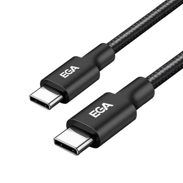 Hurtiglading USB-C til USB-C 6A 240W, 2 m, svart