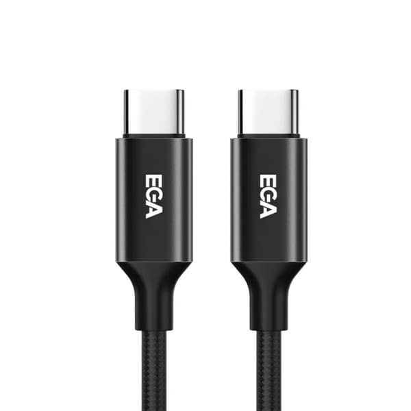 Snabbladdande USB-C till USB-C 3A , 1m, Svart