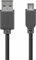 Miniatyrbild 1 av 2: Cablexpert USB-A till Micro-B-kabel, 1,8 m, svart