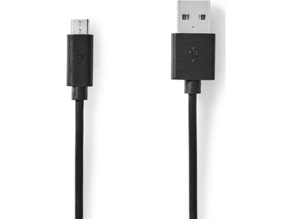 Nedis CCGL60500BK30, 3 m, USB A, Micro-USB B, USB 2.0, 0,48 Gbit/sek, Sortera
