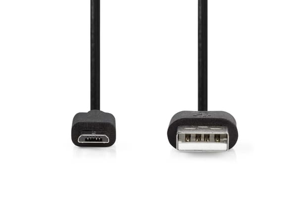 Nedis CCGL60500BK30, 3 m, USB A, Micro-USB B, USB 2.0, 0,48 Gbit/sek, Sortera