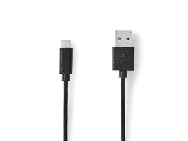 Nedis CCGL60500BK30, 3 m, USB A, Micro-USB B, USB 2.0, 0,48 Gbit/sek, Sortera