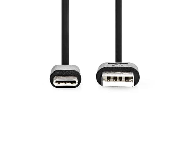 Nedis CCGL60600BK10, 1 m, USB A, USB C, USB 2.0, 0,48 Gbit/sek., Lajittelu