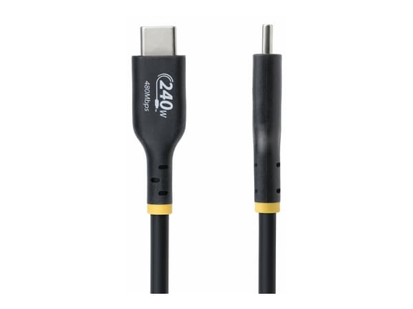 StarTech.com 3m USB-C Charging Cable, USB-IF Certified USB C Cable, 240W PD EPR, USB 2.0 Type-C Laptop Charger Cord, USB-C Data Transfer Cable, TPE J