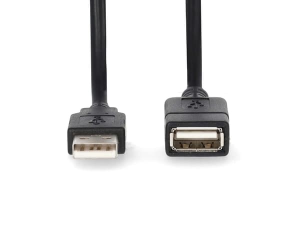 Nedis CCGL60010BK20, 1 m, USB A, USB A, USB 2.0, 0,48 Gbit/sek., Sort