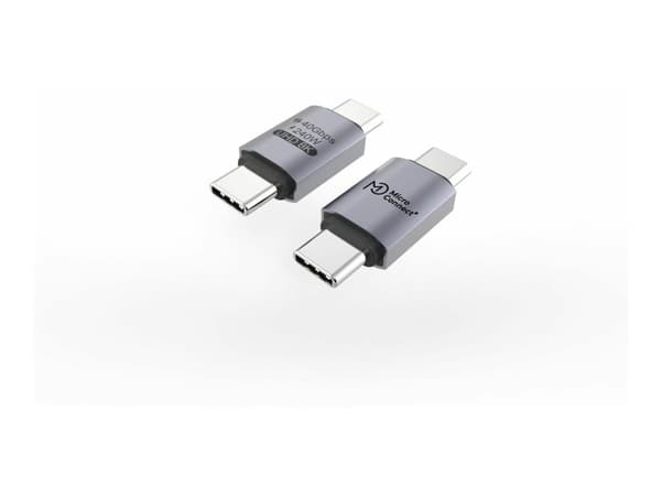 MicroConnect - USB-adapter - 24 pin USB-C (hane) till 24 pin USB-C (hane) - USB4 Gen3x2 - 48 V - 5 A - upp till 40 Gbps dataöverföringshastighet, USB